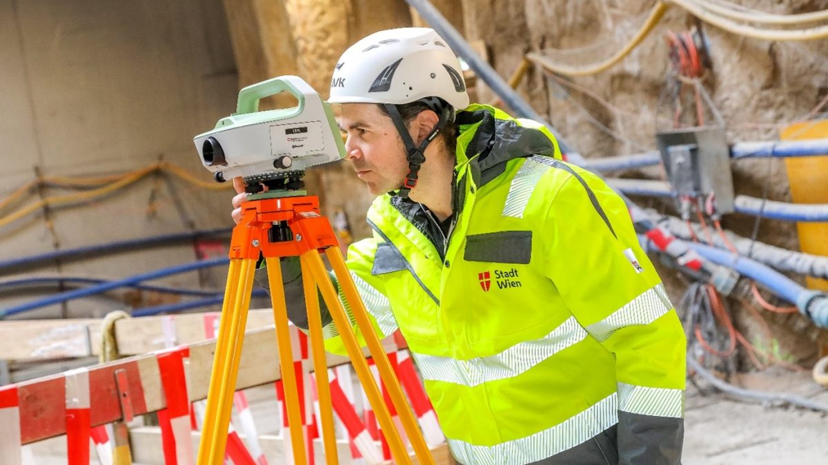 Stadtvermessung bei der U-Bahn-Baustelle U2/U5
